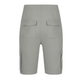 thumbnail image 6 of BiZtdJrK Cargo Shorts for Men Below Knee Length Hiking Work Shorts Solid Color Casual Relaxed Fit Multi Pockets Long Shorts Gray M, 6 of 8