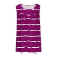 thumbnail image 5 of Frostluinai Striped Tank Tops for Women Plus Size Sleeveless Loose Fit Tanks Crew Neck Pleated Tanks Casual Color Block Tank Shirts, 5 of 6