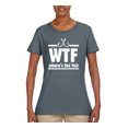 thumbnail image 2 of Where's the Fish WTF Parody | Womens Fishing Graphic T-Shirt, Charcoal, Small, 2 of 4