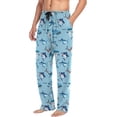 thumbnail image 4 of GZHJMY Shark Pajama Pants for Men, Lounge Pants Lightweight Men Pajama Bottoms with Drawstring Pockets, Christmas New Year Birthday Gifts, Medium, 4 of 6