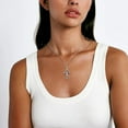 thumbnail image 3 of NUNCAD Cross Necklace for Women 925 Sterling Silver Turquoise Cross Pendant Necklaces, 3 of 5