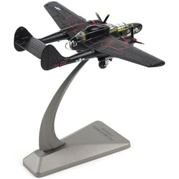 NUOTIE Northrop P-61B Black Widow 1:144 Scale Aircraft Model Kits WWII Fighter Model Metal Die-cast Model Aircraft for Collection Or Airplane Model Gift