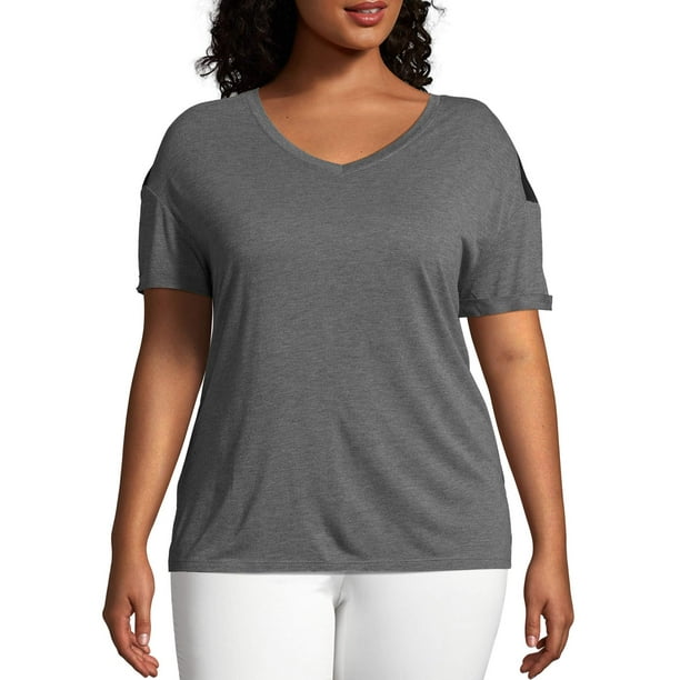 Just My Size Just My Size Women's Plus Active Short Sleeve Tee