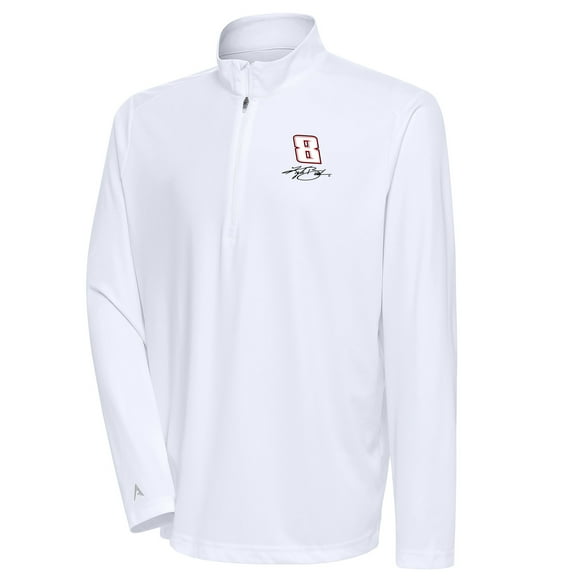 Men's Antigua White Kyle Busch Tribute Quarter-Zip Pullover Top