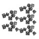 thumbnail image 5 of Juego de 35 dados de plástico con patrón de perlas, números blancos, dados poliédricos para juegos de escritorio, educación, color negro., 5 of 14