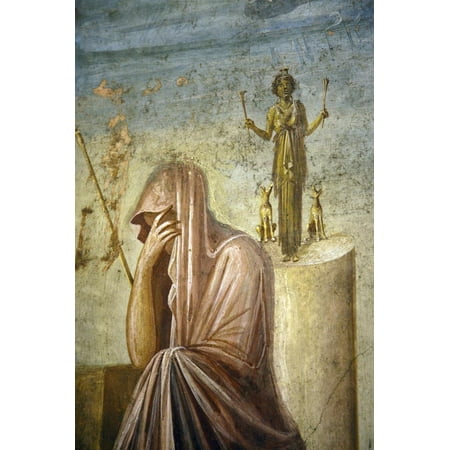 Italy, Naples Museum, from Pompeii, House of the Tragic Poet  (VI, 8, 5), Iphigenia's Sacrifice Print Wall Art By Samuel