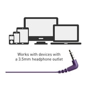 Panasonic ErgoFit Wired Earbuds, in-Ear Headphones with Microphone and Call Controller, Ergonomic Custom-Fit Earpieces (S/M/L), 3.5mm Jack for Phones