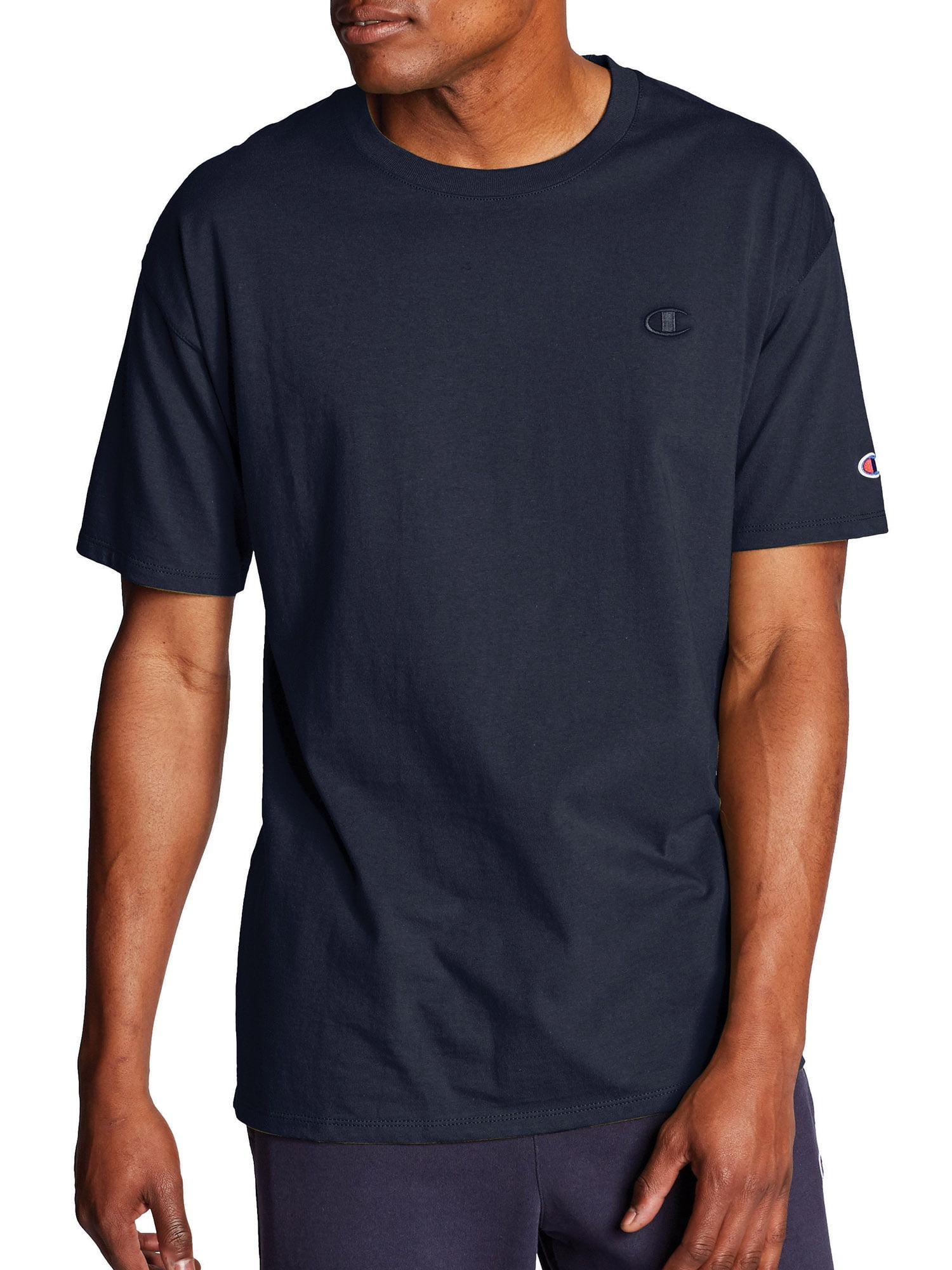 Champion Mens Classic Small Logo Long Sleeve T-Shirt