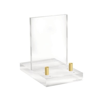 Acrylic Easel: Clear Desk Organizer, Office Supplies, Acrylic Stand, 6" x 4" x 6"