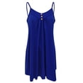 thumbnail image 4 of AherBiu Plus Size Dresses for Women Spaghetti Strap Sleeveless Sundresses Pleated Ruffle Mini Tank Dress, 4 of 5