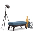 thumbnail image 5 of WyndenHall  Tierney 40 inch Wide Mid Century Modern Rectangle Ottoman Bench Denim Blue Wood Finish Fabric,Foam Urban,Modern & Contemporary Foot, 5 of 5