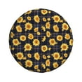 thumbnail image 3 of Rv Spare Tire Cover 17 inch - Royal Blue Plaid Sunflower Tire Covers for Trailers, Adjustable Camper Spare Tire Cover, 3 of 7