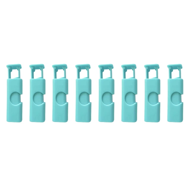 8 piezas Clip de bolsa antideslizante plástico sellador de alimentos abrazadera accesorios para el hogar (azul)