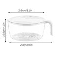 thumbnail image 3 of Rice & Vegetable Strainer Basket - Kitchen Draining Colander with Handle | PE/PP Material | Fridge Storage Container for Fruits, Veggies & Rice Washing, 3 of 3