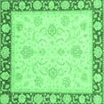 thumbnail image 1 of Ahgly Company Indoor Square Oriental Emerald Green Traditional Area Rugs, 7' Square, 1 of 4