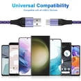 thumbnail image 7 of USB C Cable,FiveBox USB A to USB C Cables 6ft 4pack Android Type C Charging Cords 3A Fast USB C Charger Cables Nylon Braided USB C Charging Cable USB to Type C Cable 6ft(Rose,White,Purple,Blue), 7 of 7