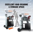 Rolling Welding Cart 2 Tier 4 Drawer 265 lb 360 Degree Swivel Wheels ...
