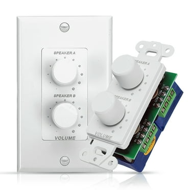 New Pyle PVCD15 In-Wall Right and Left Dual Knob Speaker Volume Control Cover