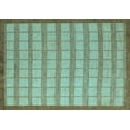 thumbnail image 1 of Ahgly Company Indoor Rectangle Checkered Light Blue Modern Area Rugs, 8' x 10', 1 of 4