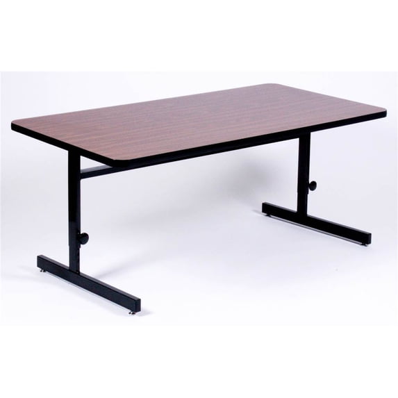 High Pressure Adjustable Height Computer Table (24 in. x 36 in./Black Granite)