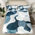 thumbnail image 2 of Erosebridal Blue Geometry Sheet Set Twin, Minimalst Abstract Bedding Sets Twin Size, Modern Fashion Reversible Twin Sheet Sets, Microfiber Bedroom Decor, 3pcs, 2 of 7
