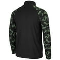 thumbnail image 3 of Men's Colosseum Black Nebraska Huskers OHT Military Appreciation Take Flight Raglan Quarter-Zip Jacket, 3 of 4