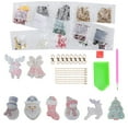 thumbnail image 4 of 8Pcs Keychain Diamond Painting Christmas Pattern DIY Resin Key Ring Luggage Pendants Crafts, 4 of 10