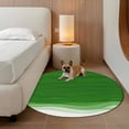 thumbnail image 2 of Ombre Green Waves Round Area Rug 7Ft Washable Circle Rugs for Dorm Laundry Room, Abstract Art Gradient Modern Non-Slip Carpet Floor Mats Indoor Outdoor Carpet Runner Aesthetic Home Decor, 2 of 8