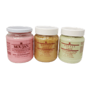 MOUJAN 2000 Low Temperature Hot Wax (Microwaveable) Combo PINK and GREEN and GOLD