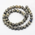 thumbnail image 2 of Natural Dalmatian Jasper Beads Strands Frosted Round 8mm Hole: 1mm about 48pcs/strand 15.1 inch, 2 of 2