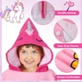 thumbnail image 5 of Hengguang Unicorn Hooded Towel for Kids, Hooded Beach Towel Swimming Bath Poncho Ultra Soft and Absorbent Bathrobe for Girls Boys Children Toddler 2-8 Years Old, 5 of 7
