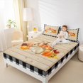 thumbnail image 4 of Manfei Kawaii Guinea Pig Bed Sheets Queen, Fall Pumpkin Queen Sheet Sets, Happy Harvest Bedding Sets Queen Size, Ultra Soft Bedroom Decorative, 4 Pieces, 4 of 7