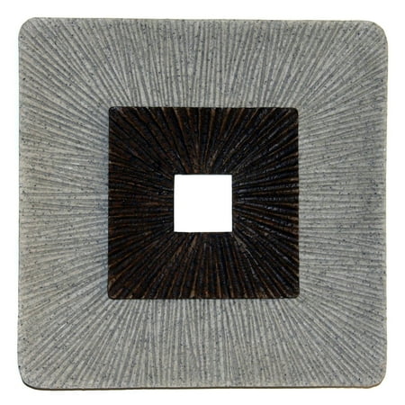Square Encaved Ribbed Wall Art - Set of 2