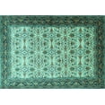 thumbnail image 1 of Ahgly Company Indoor Rectangle Persian Turquoise Blue Traditional Area Rugs, 5' x 8', 1 of 4