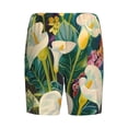 thumbnail image 2 of Lsque Tropical Floral Jungle Mens Sleep Pajama Shorts,Short Pajama Pants, Cotton Ultra-Soft Knit-XX-Large, 2 of 9