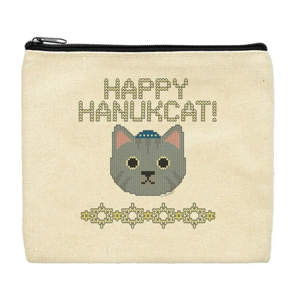 ThisWear Cat Hanukkah Hanukkah Happy Hanukcat Makeup Bag