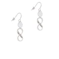 thumbnail image 2 of Delight Jewelry Silvertone Te Amo Infinity Sign Silvertone Leaf French Earrings, 2 of 5