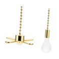 thumbnail image 4 of 2 Piezas de Cadena de ón para Ventilador de Techo, Lámpara de Escritorio, Cadena de ón Decorativa, Bola de Luz, Extensión de Cadena de Tra Dorado Sunnimix cadenas de ventilador, 4 of 8