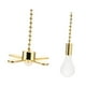 thumbnail image 4 of 2 piezas de cadena de ón para ventilador de techo, extensión de cadena de ón, adornos de aleación, cadena de ón para luz de techo, Dorado Soledad cadenas de ventilador, 4 of 10
