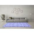 thumbnail image 3 of Ahgly Company Machine Washable Indoor Square Oriental Blue Traditional Area Rugs, 6' Square, 3 of 4