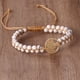 thumbnail image 2 of Pulsera con colgante en forma de árbol, pulsera tejida de doble capa con cuentas de piedra de pino africano, 2 of 6