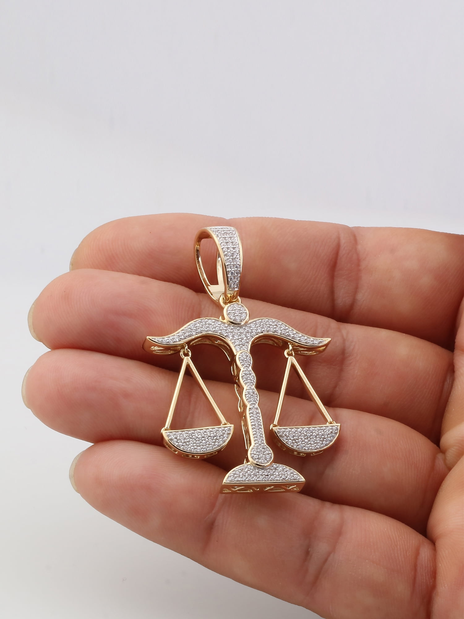 Gold libra shop scale pendant