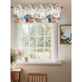 thumbnail image 2 of Pumpkin Eucalyptus Leaf Valances for Windows Thanksgiving Fall Letter Background Rod Pocket Curtains Valance Short Window Treatment Drapes for Living Room, Bedroom Bathroom 56"&nbsp;W x 16" L, 2 of 5