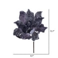 thumbnail image 2 of Vickerman 15" Artificial Pewter Deluxe Magnolia Christmas Stem, 8" Flower, 6 per bag, 2 of 2