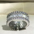 thumbnail image 4 of 9mm White Cz Eternity Band Womens Wedding Ring White Gold Filled Wedding Jewelry, 4 of 6
