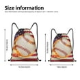 thumbnail image 2 of Balery Baseball Ball With Flag Pattern Drawstring Backpack Bag Sport Gym Sackpack Cinch Bags Pattern Drawstring Backpack Bag Sport Gym Sackpack Cinch Bags -Medium, 2 of 6