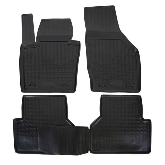 3D Floor Mats for 2015-2018 Audi Q3 (8U) Heavy Duty, Custom Fit, All Weather Floor Liner Front & 2nd Row Full Set Rubber, Black