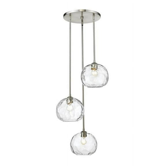 Z Lite 490P10-3R-BN 20 in. Chloe 3 Light Brushed Nickel Pendant Ceiling Light