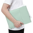 thumbnail image 4 of Pobuds Leather Laptop Sleeve, Padded Case, Thin Portable, Versatile Bag - Compatible with most 13 inch laptops for MacBook Pro 13 inch 2016 or later, MacBook Air 13,14 - Vertical, SEA FOAM BLUE, 4 of 5