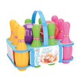 thumbnail image 2 of Juego de bolos para niños, actividad preescolar con estante, juego de ocio de interior interior interior para niños de bolos para niños niñas para Coloful 19cm, 2 of 10